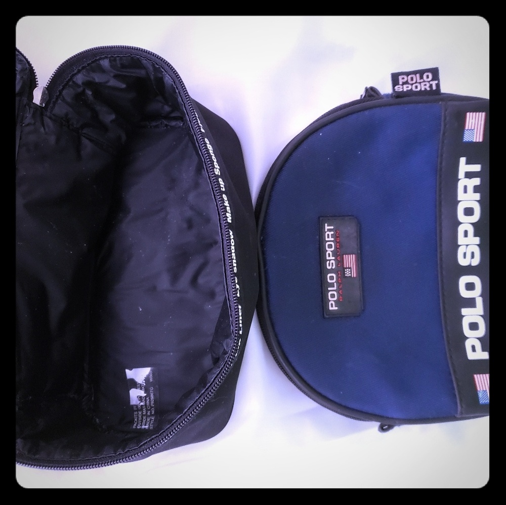 2 makeup bags, Polo Sport and Essentials Bag